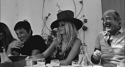 Alain Delon, Brigitte Bardot  and Eddie Barclay